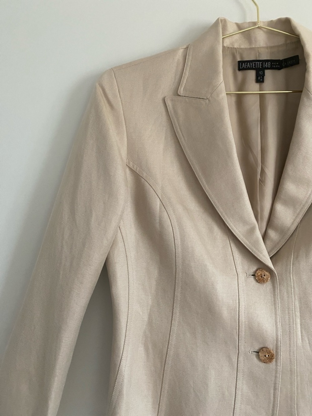 Lafayette 148 New York | Linen Silk Blazer | Size 10 - Picture 4 of 9